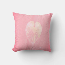 Seashell Heart Angel Wings - Roze wolk Kussen