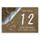 Seashell Heart Beach Vrijgezellenfeest Kaart (Achterkant)