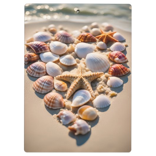 Seashell Heart Klembord (Achterkant)