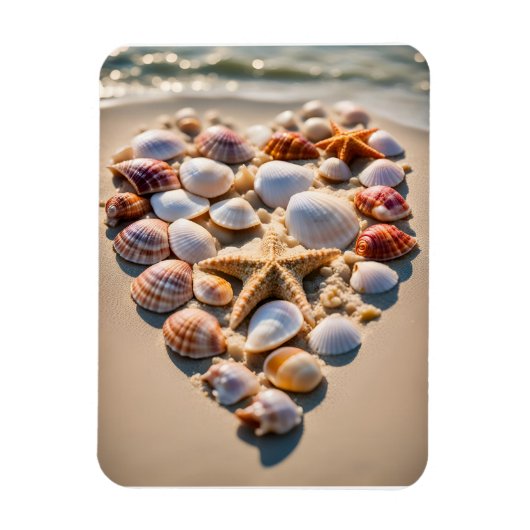 Seashell Heart Magneet (Verticaal)