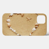 Seashell Heart met Starfish Case-Mate iPhone Case (Achterkant (horizontaal))