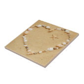 Seashell Heart met Starfish Tegeltje (Zijkant)