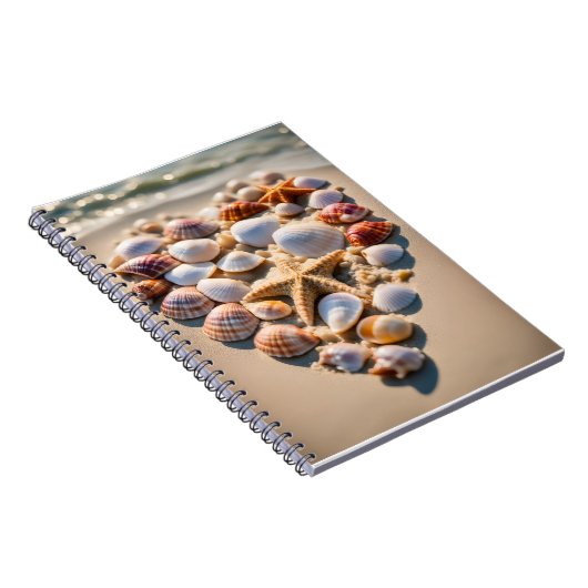 Seashell Heart Notitieboek (Rechterzijde)