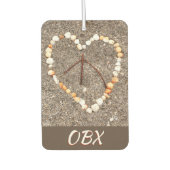 Seashell Heart Peace Sign BOX Beach NC Luchtverfrisser (Voorkant)