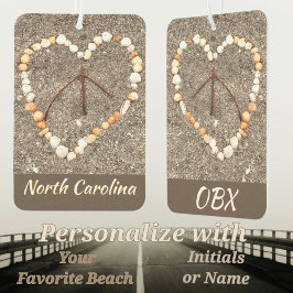 Seashell Heart Peace Sign BOX Beach NC Luchtverfrisser