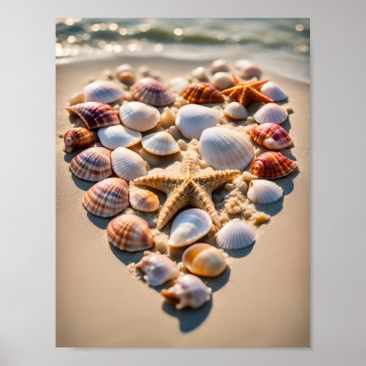 Seashell Heart Poster (Voorkant)