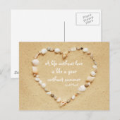 Seashell Heart Proverb Briefkaart (Voorkant / Achterkant)