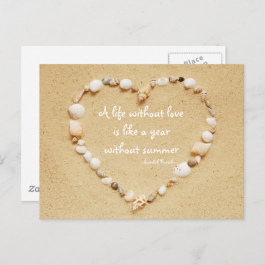 Seashell Heart Proverb Briefkaart (Voorkant / Achterkant)