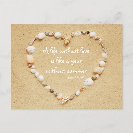 Seashell Heart Proverb Briefkaart (Voorkant)