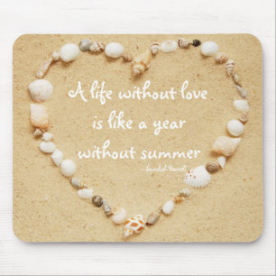 Seashell Heart Proverb Mousepad Muismat