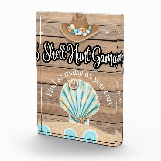 Seashell Hunt Sign Fotoblokken (Rechts)