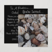 Seashell Invitation Kaart (Voorkant / Achterkant)