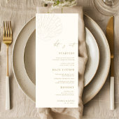 Seashell Ivory & Gold Beach Let's Eat Wedding Menu