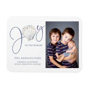 Seashell Kerstfeest Joy Holiday Foto Magneet