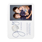 Seashell Kerstfeest Joy Holiday Foto Magneet (Verticaal)