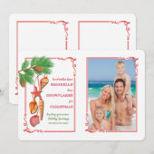 Seashell kerstkaart kaart (Voorkant / Achterkant)