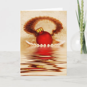 Seashell Kerstmis Feestdagen Kaart