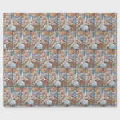 Seashell-kerstversiering Cadeaupapier (Vlak)