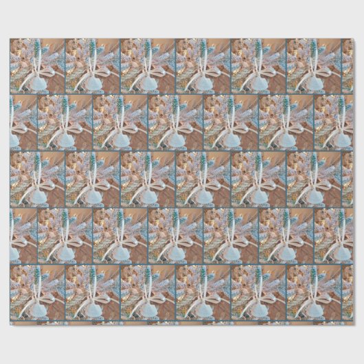 Seashell-kerstversiering Cadeaupapier (Vlak)