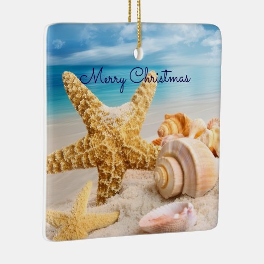 Seashell-kerstversiering Keramisch Ornament (Rechts)