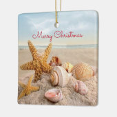 Seashell-kerstversiering Keramisch Ornament (Links)