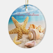 Seashell-kerstversiering Keramisch Ornament (Links)