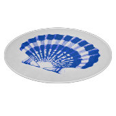 Seashell - kobalt blauw en wit snijplank (Hoek)