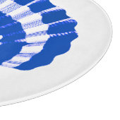 Seashell - kobalt blauw en wit snijplank (Hoek)
