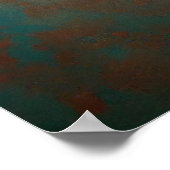 Seashell Koper en Patina Beach House Poster (Hoek)