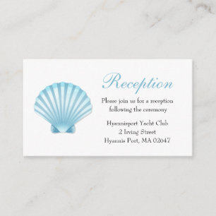Seashell Kust Romantische Zomer Huwelijksreceptie Informatiekaartje