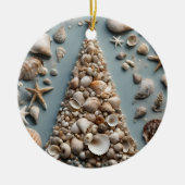 Seashell Kustkerstboom Keramisch Ornament (Voorkant)