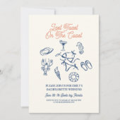 Seashell Laatste toast kust Bachelorette weekend Kaart (Voorkant)