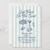 Seashell Last toast coast Bachelorette Weekend Kaart (Voorkant)