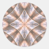 Seashell Layers Ronde Sticker (Voorkant)