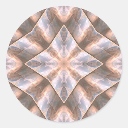 Seashell Layers Ronde Sticker (Voorkant)