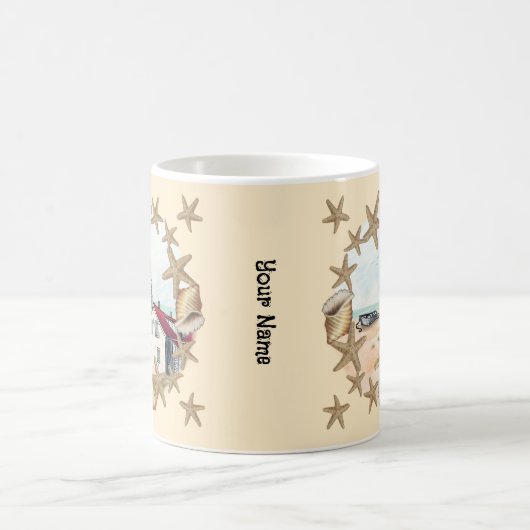 Seashell Lighthouse Koffiemok (Center)