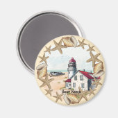 Seashell Lighthouse Magnet (Voorkant / Achterkant)