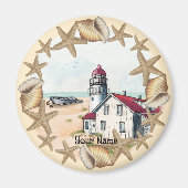 Seashell Lighthouse Magnet (Voorkant)