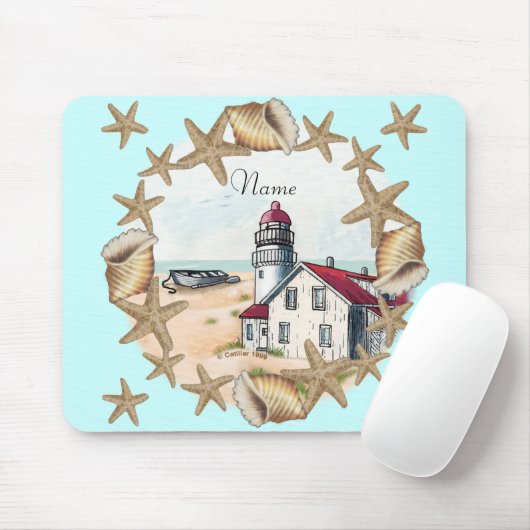 Seashell Lighthouse Muismat (Met muis)