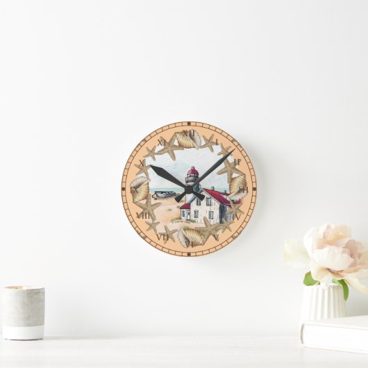 Seashell Lighthouse Ronde Klok (Huis)