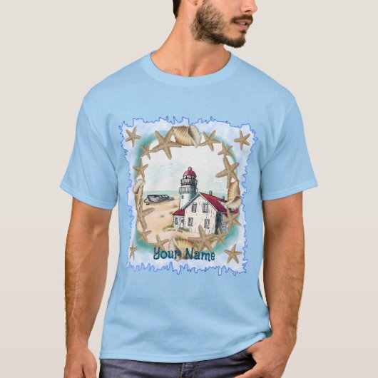 Seashell Lighthouse t-shirt (Voorkant)