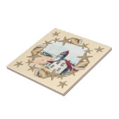 Seashell Lighthouse tegel Tegeltje (Zijkant)