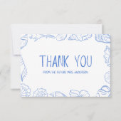 Seashell Lijst met de hand getekend Bedankkaart (Voorkant)