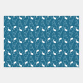Seashell Line Art Pattern Wrapping Paper Sheets (Voorkant)