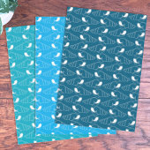 Seashell Line Art Pattern Wrapping Paper Sheets