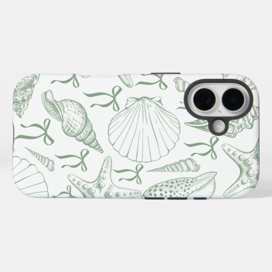 Seashell linten patroon Case-Mate iPhone case (Achterkant (horizontaal))