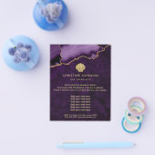 seashell logo on purple design flyer (Enkel)