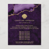 seashell logo on purple design flyer (Voorkant)