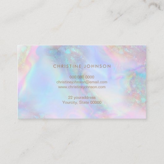 Seashell logo ontwerp visitekaartje (Achterkant)