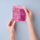 seashell - logo op roze ontwerp flyer (Hand)